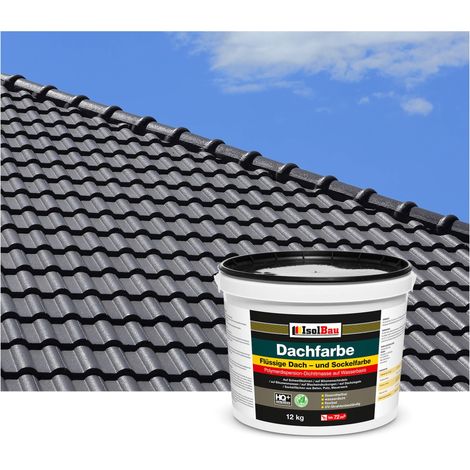Vernice per tetti IsolBau Dachfarbe Antracite 12 kg (1/5)