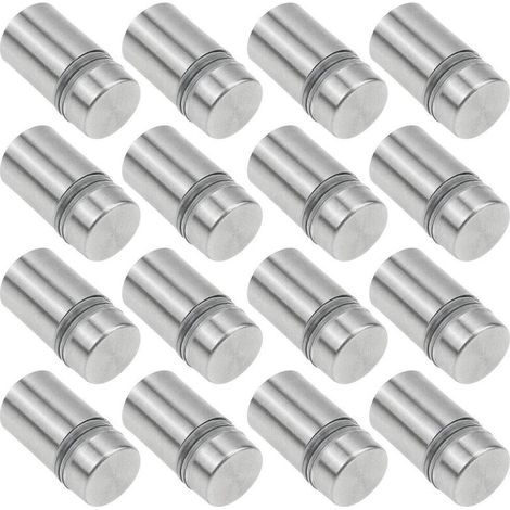 16 Pcs Vis De Publicité en Acier Inoxydable Fixations D'entretoise en Verre Boulons Signer Clous de Publicité Supports de Matériel Vis pour Fixations de Publicité 12 x 20mm (1/5)