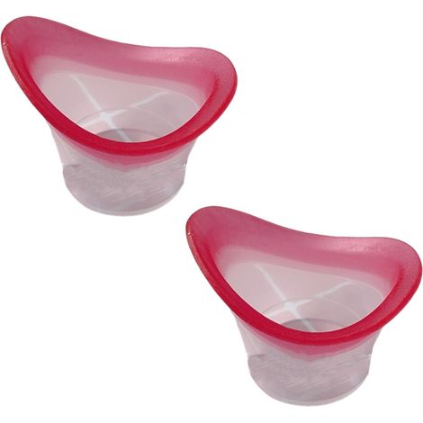 Set di 2 coppette lavaocchi riutilizzabili e flessibili in silicone.