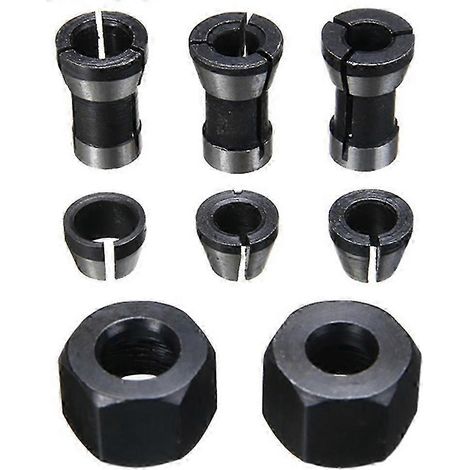 Jeu de 8 pinces de serrage de haute précision pour machines de gravure et de découpe (mandrin 6 mm/6,35 mm/8 mm). (1/4)