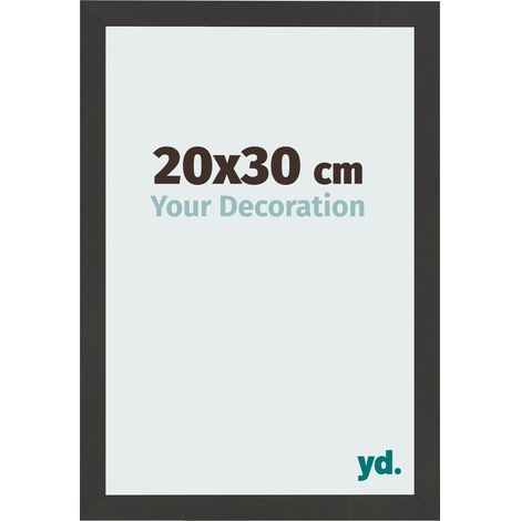 yd. - Cadre photo 20x30 - Noir Grain de Bois - MDF - Bologna (1/5)