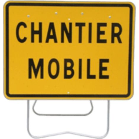 PANNEAU DE SIGNALISATION KC1 CHANTIER MOBILE 800X600MM T1 NADIA SIGNALISATION - 1000177