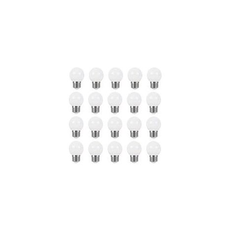 E27 G45 3W warmweiße LED-Lampe, wasserdicht, Lichterkette für drinnen und draußen, ideal für Weihnachten und Halloween, 220–240 V Wechselstrom, 20er-Packung (1/5)