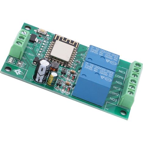 Wi-Fi-Relaismodul, Zweikanal-Leiterplatte, DC 880V für ESP8266, Sekundärentwicklung, Lernen (1/5)