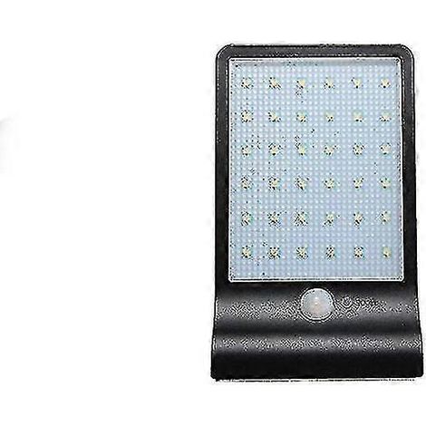 Lampe solaire murale étanche à détection de présence humaine pour jardin (taille : lumière chaude noire sans tige) (1/5)