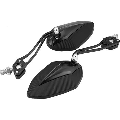 Rétroviseurs Moto Universels Noirs - Paire 8mm/10mm Rétroviseur Latéral Arrière Moto (1/5)