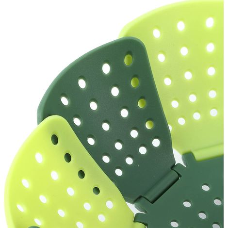 Lot de 2 paniers vapeur pliables résistants aux hautes températures pour légumes et fruits (1/5)