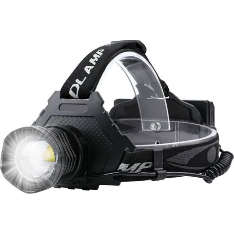 Lampe Frontale Rechargeable 90000 Lumens 5 Modes Étanche IPX7 USB Réglable 90 Degrés (1/4)