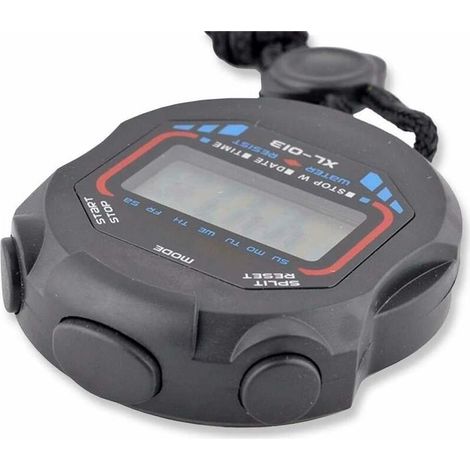 Chronomètre Numérique à Main Sport Multifonctions Course Montre XL-013 Noir Alarme Sport Précision Écran LCD (1/4)