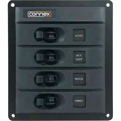 Elektrisches Bedienfeld Plastimo connex 4 wasserdichte Sicherungen LED