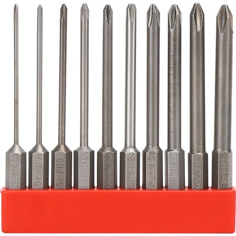 de 10 embouts de tournevis magnétiques hexagonaux de 6 35 mm