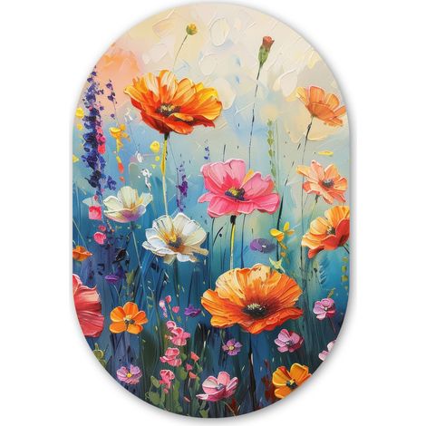 CERCHIO DA PARETE Fiori - Natura - Acquerello - Arte 40x60 cm (1/5)