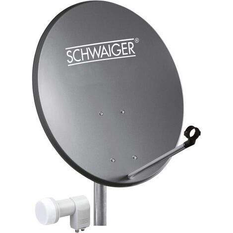 Système SAT sans récepteur SPI5501SET2 – Antenne parabolique 550x620mm – LNB Twin pour 2 abonnés – Réception Eutelsat et Astra – Schwaiger