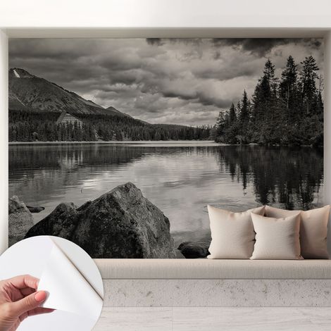 Papier peint adhésif autocollant pour salon chambre à coucher tendance et originale Panorama de montagne 208x146 cm (1/5)