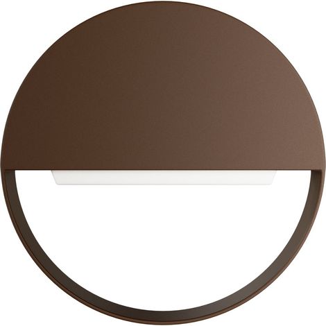 Applique Murale Extérieure Clos Wall 8 120 Led 8W Avec Interrupteur, T° 3000K/4000K/5000K, Acier Corten Texturé - Beneito & Faure Step Light (1/4)