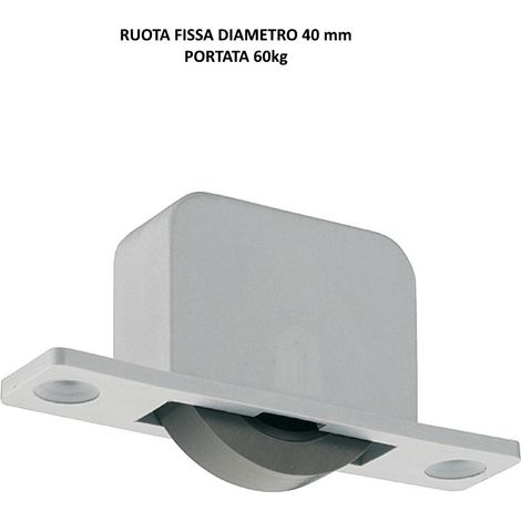 RUOTA D.40 MORBIDA FISSA DA INCASSARE IN SPESSORI MIN. 22 mm PORTATA 60 KG HAFELE 661.08.500