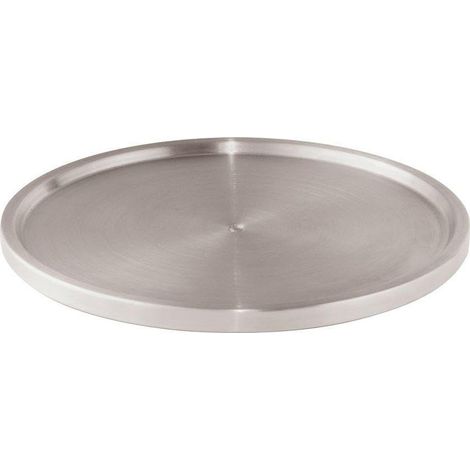 Wenko 2334100, Vassoio girevole in acciaio affinato, Ø 26.5 x 1.5 cm (1/4)
