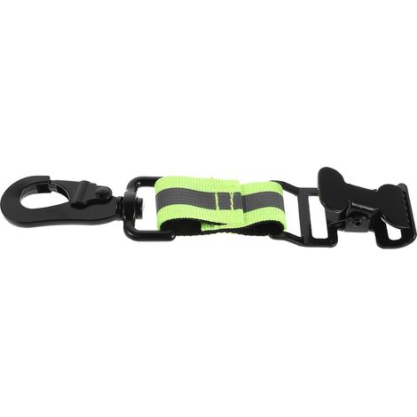 Attache pour équipement d'urgence de pompier avec sangle réfléchissante, clip anti-perte en nylon et fer, résistance à la chaleur pour entraînement quotidien (1/5)