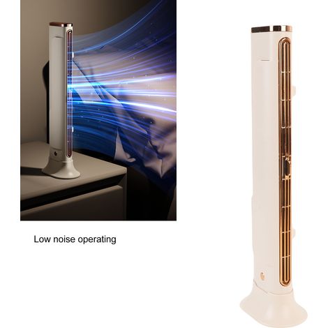 Ventilatore a torre Toivize, senza pale, ricaricabile tramite USB, compatto, potente, silenzioso, per ufficio, casa, camera da letto, beige (1/4)