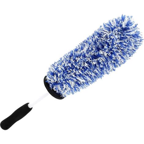 Brosse de nettoyage de roue en microfibre, brosse à roue de voiture Brosse de nettoyage de bordure Superfine Fibre Brusque, laineux de pneus, Fibres denses douces Roues propres (1/5)