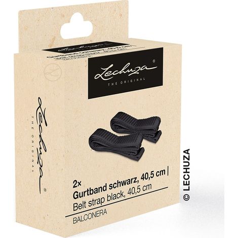 LECHUZA® Ersatzteil 2 Gurtbänder Schwarz 40,5 cm für Balkonkastenhalterung (1/2)