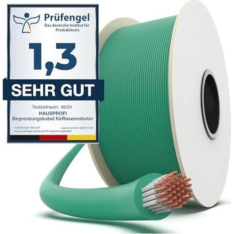 100 m universell kompatibles Mähroboterkabel, hochwertiges verzinntes Kupfer-Umrandungskabel, für Mähroboter von Husqvarna, Worx, Gardena, Bosch, Yard Force usw. (1/5)