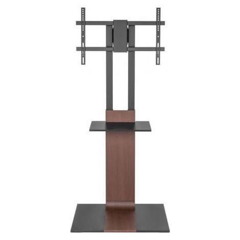 AISENS - SOPORTE DE SUELO CON BANDEJA DVD PARA MONITOR/TV 50KG DE 37-86, NEGRO-MARRON (1/2)
