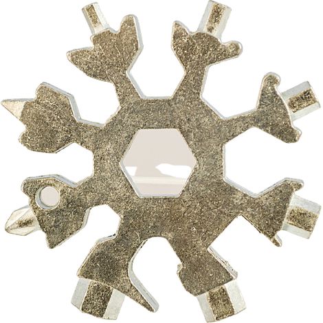 CHIAVE MULTIUTENSILE 18 IN 1 A FORMA DI FIOCCO DI NEVE
