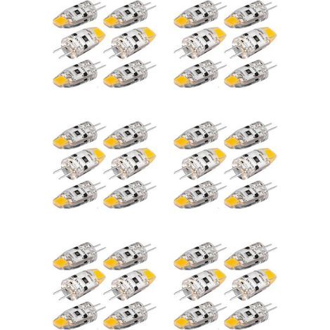 36PCS G4 LED Ampoule 12V Dimmable COB LED G4 Ampoule 1.5W 360 Angle de Faisceau pour Remplacer Lampe Halogène 15W (Blanc Chaud) (1/4)