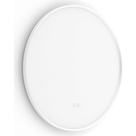 Nimco - Espejo con iluminación LED, diámetro 60 cm, dos sensores táctiles, blanco ZPB 61000RVX-05 (1/5)