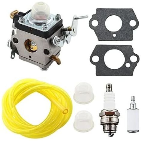 Carburatore 122 con candela, tubo del carburante per Husqvarna 122C 122LDX 122LK 22cc 574386701 581734301, importante tronchese, filtro del carburante, pompetta di adescamento, guarnizione (1/5)
