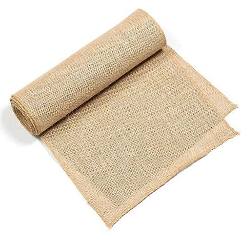 chemin De Table Rouleau Toile De Jute Fil Dor, Bords Cousus, 30 Cm X 1.8 M Pour Dcoration, Mariage, Fte, Travaux Manuels (1/5)