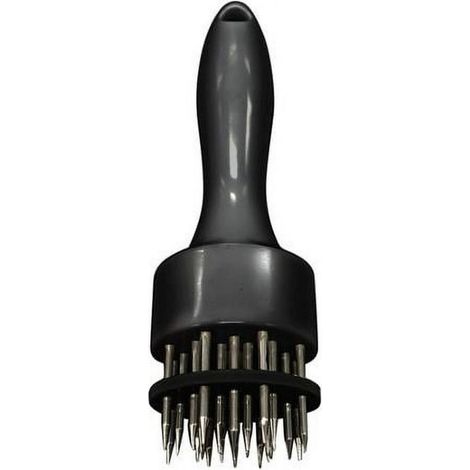 Attendrisseur de viande à 16 aiguilles en acier inoxydable, marteau et outil de perforation pour steak, pour attendrir la viande et couper les tendons (1/5)