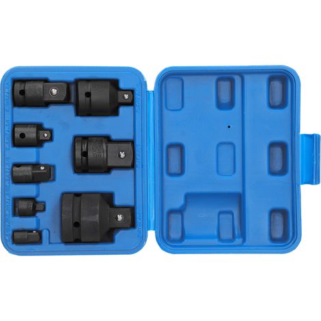 Jeu de 8 douilles adaptatrices pneumatiques réductrices pour réparation automobile, avec coffret de rangement (1/5)