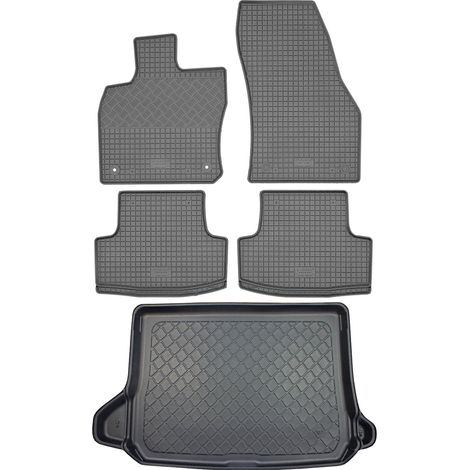 Set di tappetini in gomma per auto e tappetino per bagagliaio per Audi Q2 GA SUV (5 porte) da ottobre 2016 (1/5)