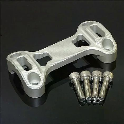 Para BMW R1250GS R 1250 GS 1G13 (K50) 2018 2019 2020 2021 2022 2023 Soporte superior de abrazadera elevadora de manillar Fat Bar (Plata) (1/5)