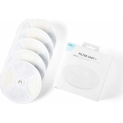 Cartouche Filtrante - 4 Couches De Filtration - Coton Haute Qualité Charbon Actif En Coque De Noix De Coco Résine Échangeuse D Ions - Pour Fontaines À Eau Pour Animaux Domestiques - 5 Pièces