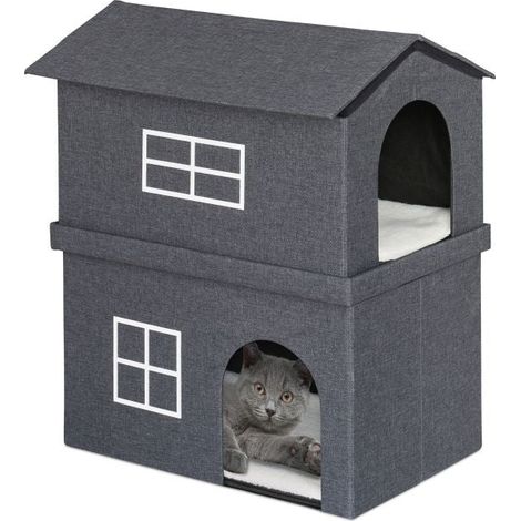 2 storey cat house for indoors (1/5)