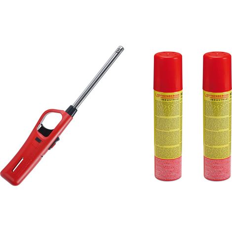 Accendino a gas industriale ROTHENBERGER standard, incl. 2 ricariche di gas da 100 ml - 035990E