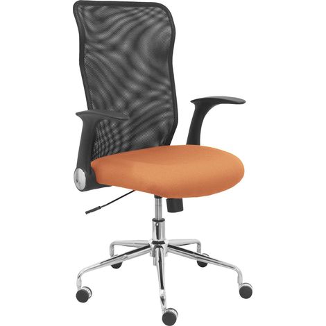 Minaya Stuhl schwarz Netzrücken bali braun Sitz
