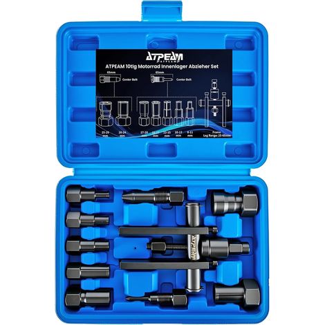 Extracteur de Roulement Moto Pièces, Kit d’Extracteur de Roulement Intérieur Ø8–25mm avec Coffret, Outil de Démontage de Roue Moto (1/5)