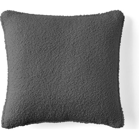 Topaze - coussin - en tissu bouclette - 40x40 cm - gris (1/5)
