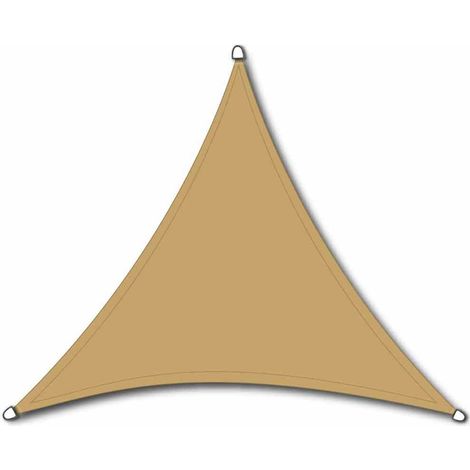 Solino Sonnensegel sand 180g/m² HDPE, 3-eckig, 5x5x5m (1/5)