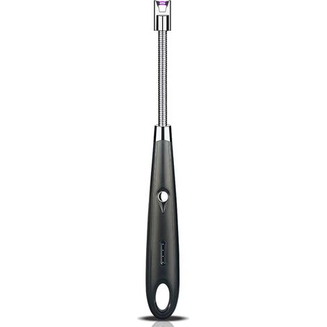 Briquet électrique à arc rechargeable USB col flexible trois cent soixante degrés sans flamme pour cheminée barbecue camping et gazinière