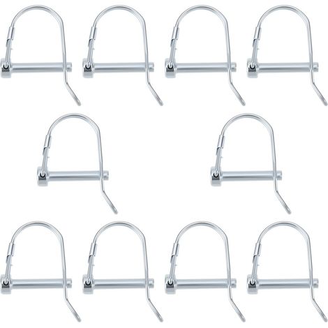 10 Goupilles de Sécurité en Forme de D 6 X 35 Mm pour Attelage de Remorque de Vélo (1/5)