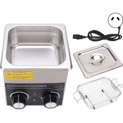 Nettoyeur ultrasonique pour lunettes, bijoux et pièces métalliques, acier inoxydable, 1,3L, 220V, prise AU (1/5)