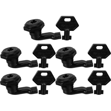 Operitacx Lot de 5 verrous sécurité noirs pour boîtes (1/5)