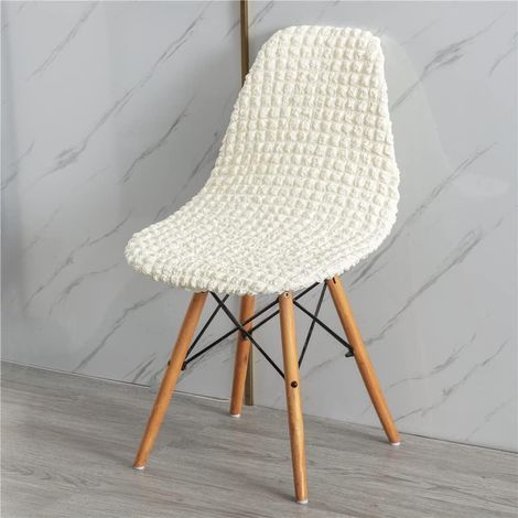 Housse de Chaise, Housse de Chaise Universel Seersucker, Couverture de Chaise sans Accoudoirs pour Cuisine, Salon, Bureau (4 Pieces)