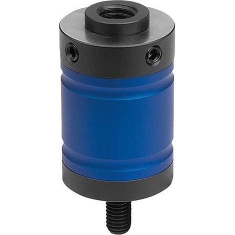 KIPP Aufspannbolzen flexibel H 50 Aluminium blau Spannflächen Stahl (1/4)