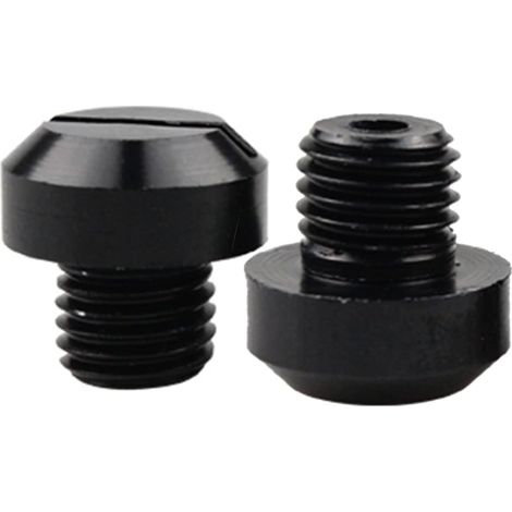 2x Vis de bouchon de trou de rétroviseur de moto(M10x1,25, noir),vis de bouchons d'obturation en aluminium, vis de capuchons de rétroviseurs antirouille (1/5)